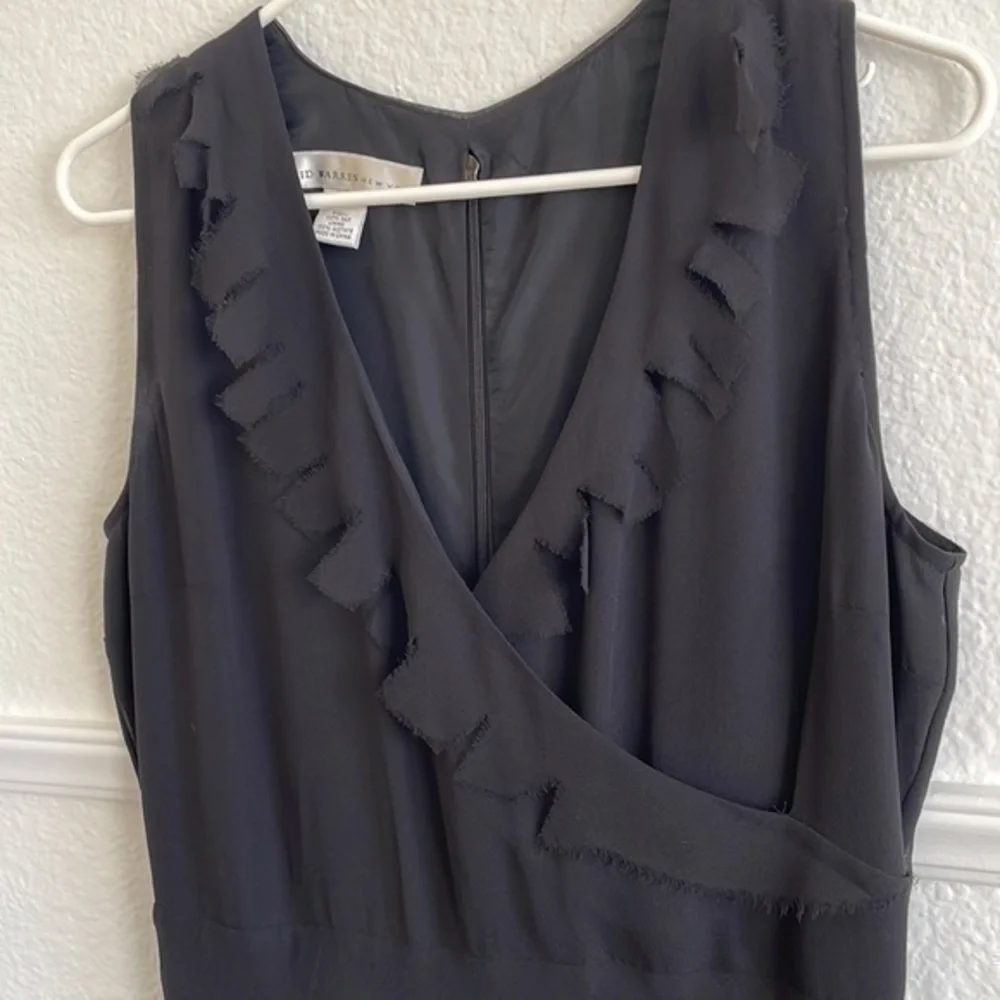 David Warren NY 100% silk elegant black dress